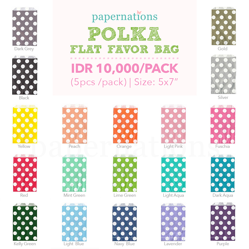 Flat Favor Bag - Polka